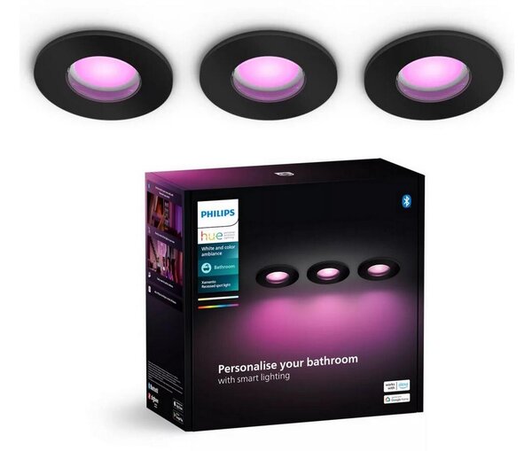 Philips SADA 3x LED RGBW dimmerabile bagno Hue XAMENTO 1xGU10/4,2W IP44