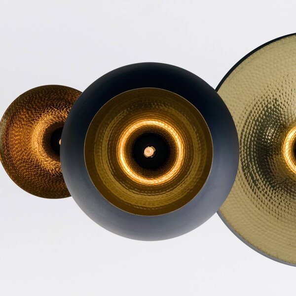 Tom Dixon Lampada a sospensione Beat Fat, dimmerabile, Nero, Soggiorno / Sala da pranzo, Ottone, Design, Lampada a sospensione