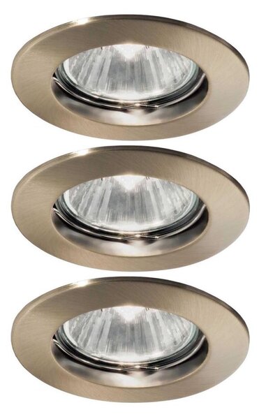 Ideal Lux - Set da 3 faretti da incasso JAZZ 1xGU10/50W/230V bronzo