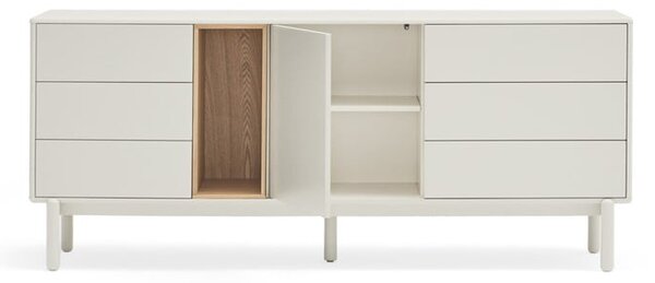 Cassettiera color crema 180x76x40 cm Corvo – Teulat