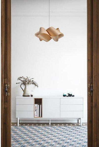 Cassettiera color crema 180x76x40 cm Corvo – Teulat
