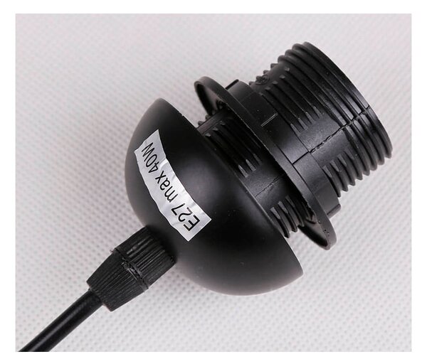Lampada a sospensione nera con paralume in vetro 10x65 cm Bistro - Candellux Lighting