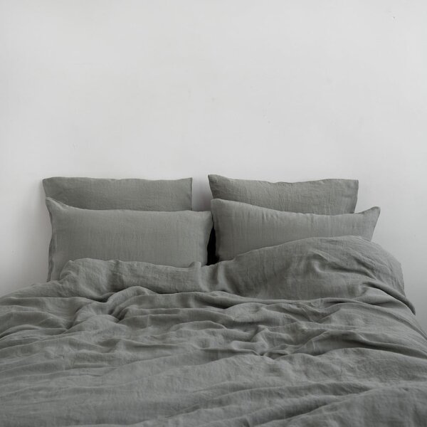 Federa di lino 40x40 cm Khaki - Linen Tales