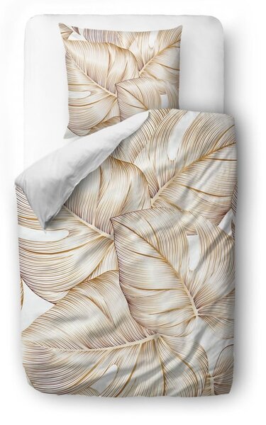 Biancheria da letto in cotone sateen , 140 x 200 cm Golden Leaves - Butter Kings