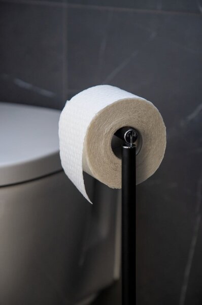 Porta carta igienica in acciaio nero - Wenko