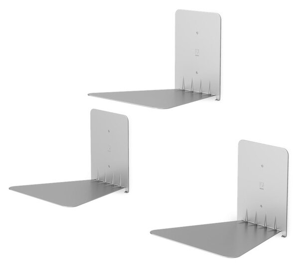 Mensole in metallo argentato in set da 3 18 cm Conceal - Umbra