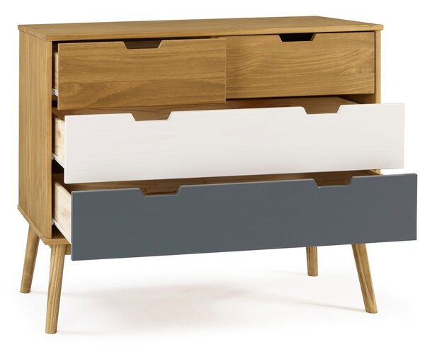 Cassettiera in legno di pino , 100 x 82 cm Cusco - Marckeric