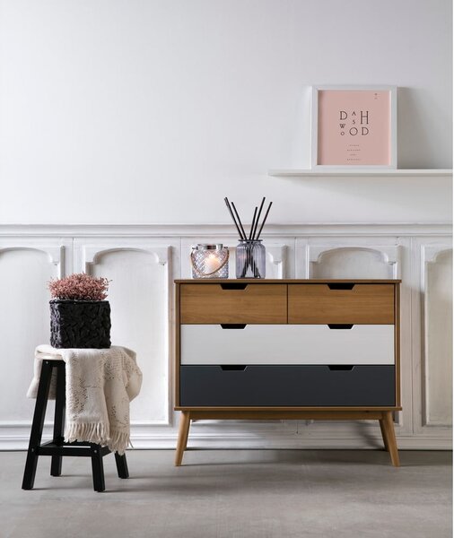 Cassettiera in legno di pino , 100 x 82 cm Cusco - Marckeric