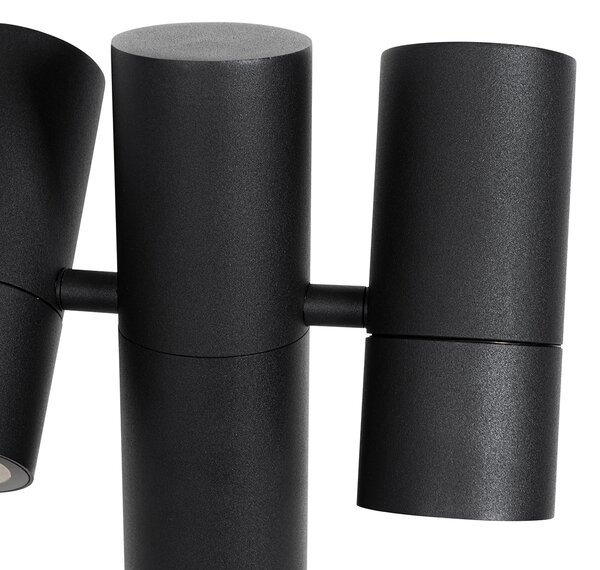 Lampada da esterno a stelo nera 50 cm 2 luci orientabili - Duo