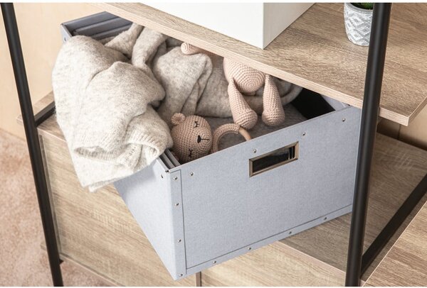 Set di 3 scatole di cartone grigio chiaro Ture - Bigso Box of Sweden