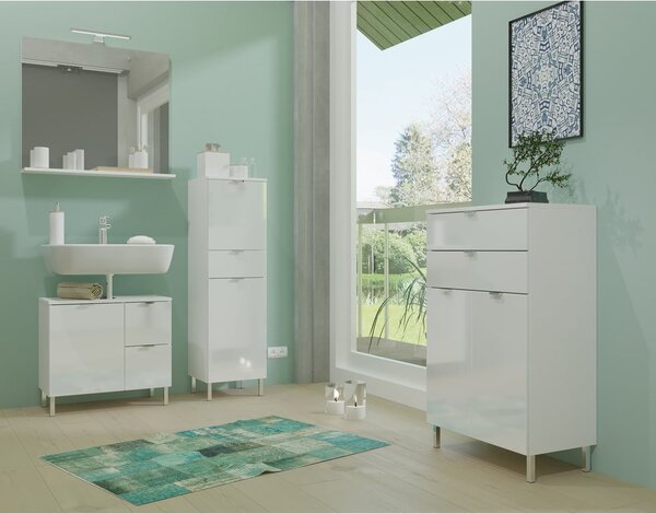 Specchio da parete con illuminazione/con ripiano 76x75 cm – Germania
