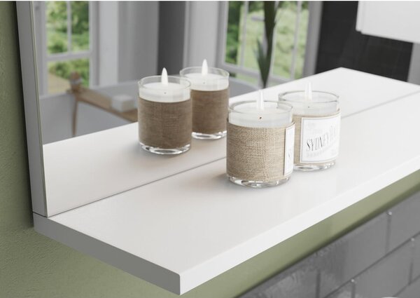 Specchio da parete con illuminazione/con ripiano 76x75 cm – Germania