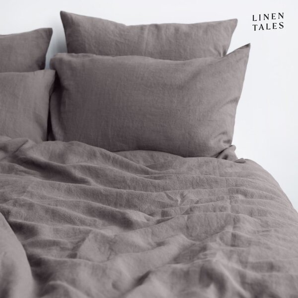 Lenzuola grigio scuro per letto singolo 135x200 cm Dark Grey - Linen Tales