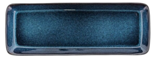 Vassoio vassoio di servizio in ceramica 14x38 cm Gastro Dark Blue/Black – Bitz