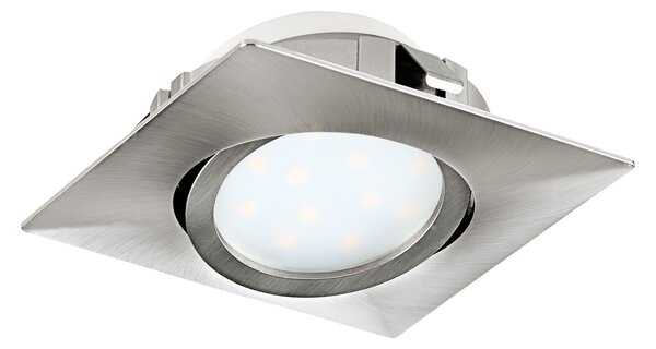 Faretto Ad Incasso Contemporaneo Pineda Policarbonato Nichel Satinato Led 4,9W