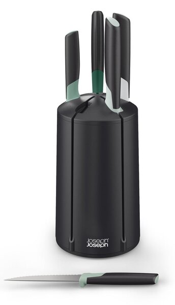Set di 5 coltelli in acciaio inox con supporto rotante Elevate - Joseph Joseph