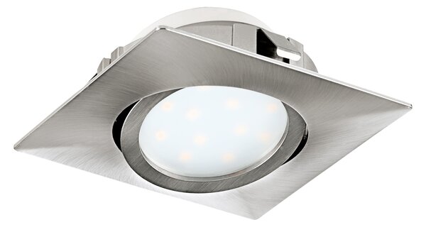 Faretto Ad Incasso Contemporaneo Pineda Policarbonato Nichel Satinato 3 Led 4,9W