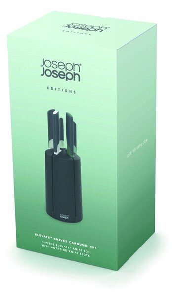 Set di 5 coltelli in acciaio inox con supporto rotante Elevate - Joseph Joseph