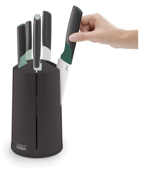 Set di 5 coltelli in acciaio inox con supporto rotante Elevate - Joseph Joseph