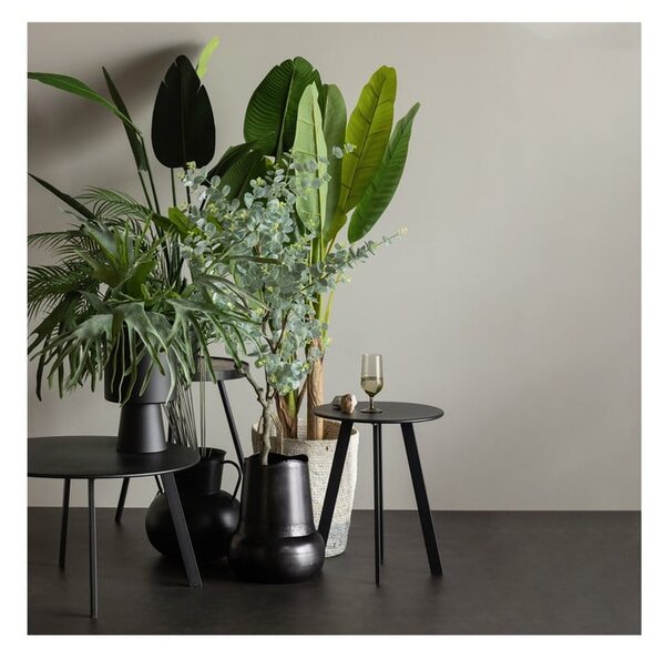 Tavolo da giardino nero, ø 40 cm Fer - WOOOD