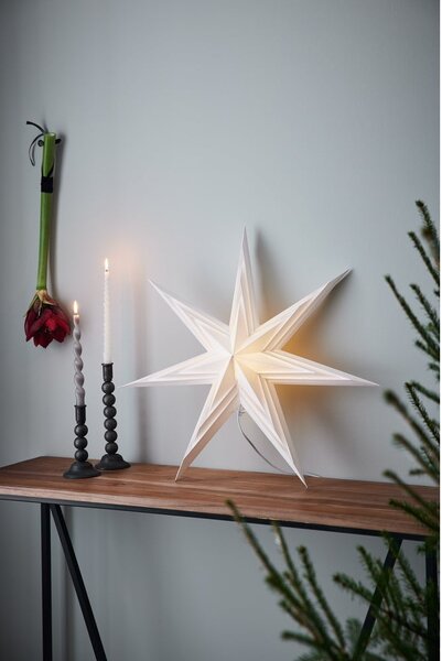 Decorazione luminosa a sospensione bianca con motivo natalizio ø 70 cm Sombra - Markslöjd