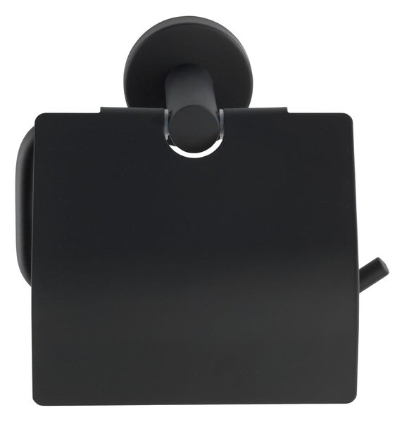 Porta carta igienica da parete in acciaio inox nero opaco Bosio - Wenko