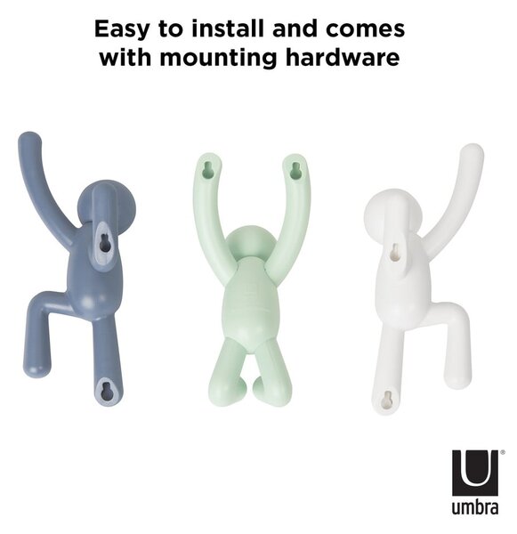 Ganci in plastica da parete in set da 3 Buddy - Umbra