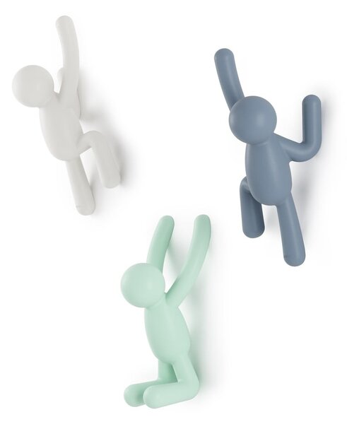 Ganci in plastica da parete in set da 3 Buddy - Umbra
