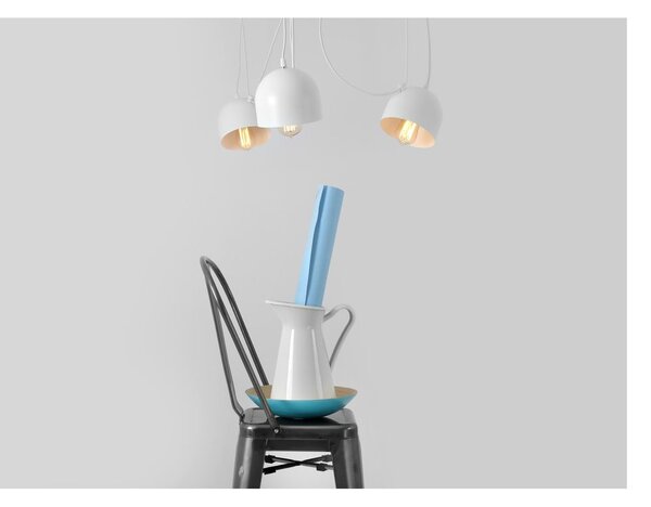 Lampada a sospensione bianca per 4 lampadine Popo - CustomForm