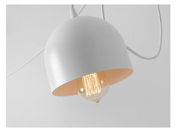 Lampada a sospensione bianca per 4 lampadine Popo - CustomForm