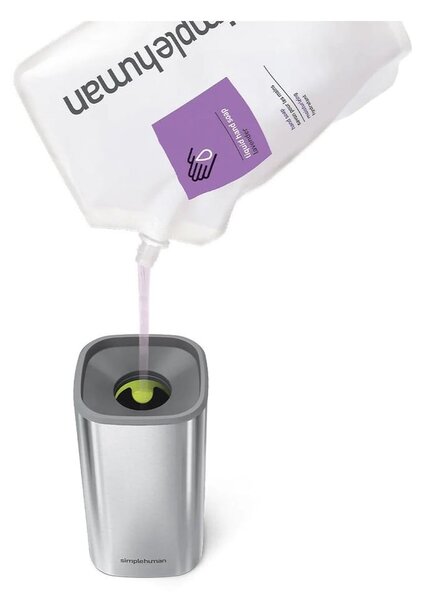 Dispenser di sapone in acciaio inox argento 295 ml - simplehuman