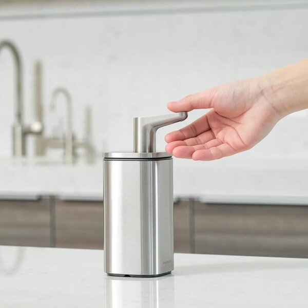 Dispenser di sapone in acciaio inox argento 295 ml - simplehuman