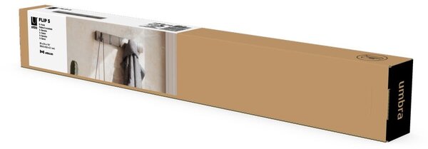 Appendiabiti da parete grigio chiaro in legno di pioppo Flip - Umbra