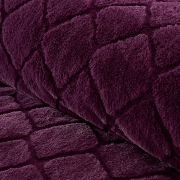 Biancheria da letto singola bordeaux in microplush 135x200 cm Cosy Diamond - Catherine Lansfield