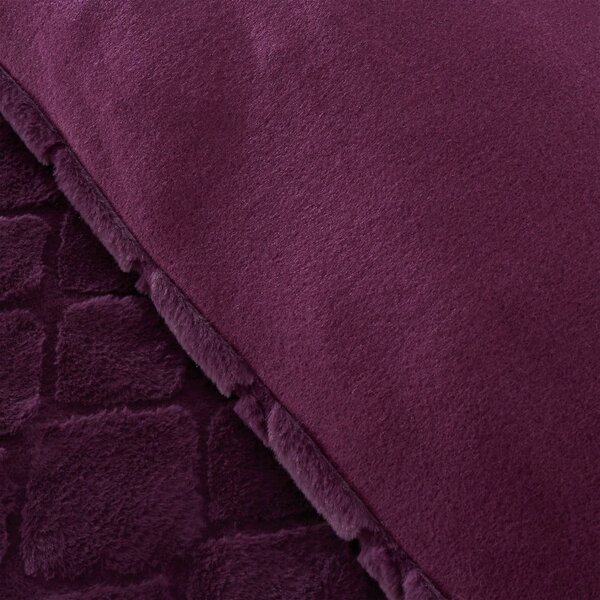 Biancheria da letto singola bordeaux in microplush 135x200 cm Cosy Diamond - Catherine Lansfield