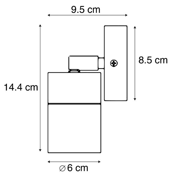 Applique da esterno smart nera IP44 incl. WiFi GU10 - Solo