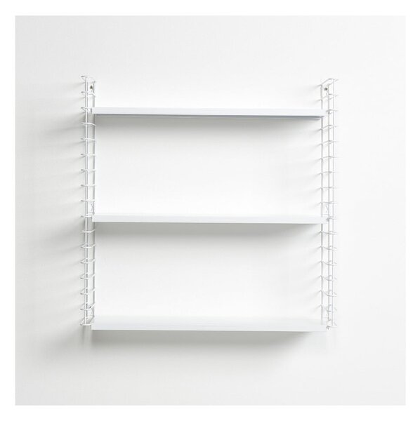 Scaffale a 3 piani con ripiani bianchi, larghezza 70 cm Libro - Metaltex