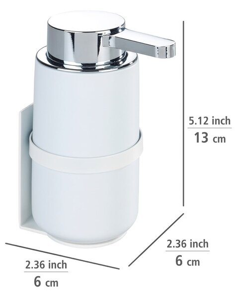 Dispenser di sapone in ceramica bianco autoportante 0,25 l Woya - Wenko