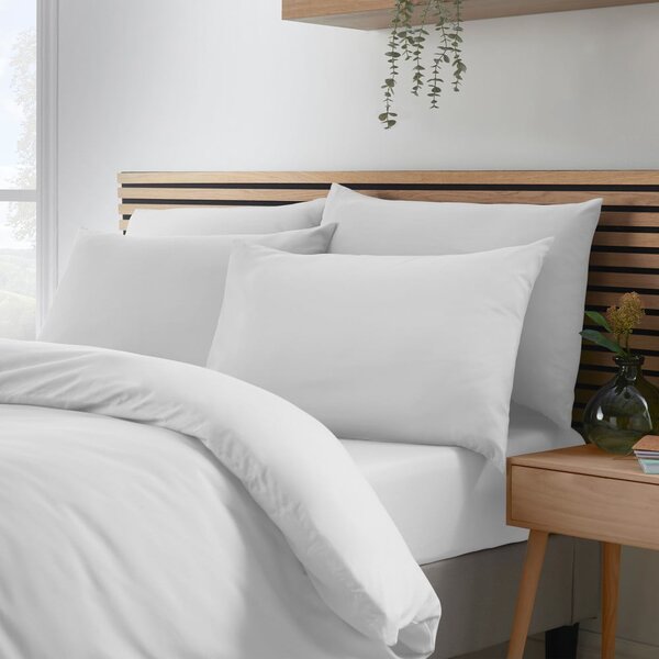Biancheria bianca per letto matrimoniale 200x200 cm So Soft Easy Iron - Catherine Lansfield