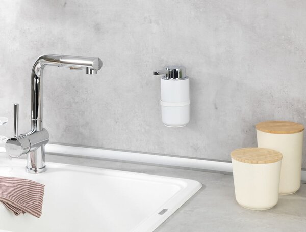 Dispenser di sapone in ceramica bianco autoportante 0,25 l Woya - Wenko