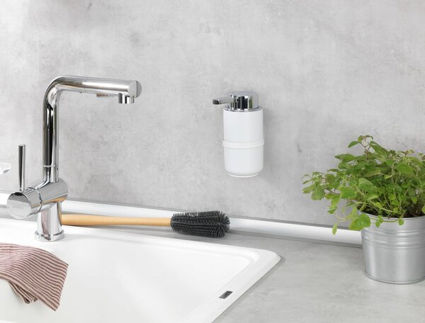Dispenser di sapone in ceramica bianco autoportante 0,25 l Woya - Wenko
