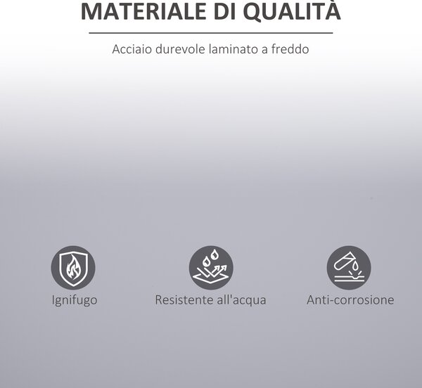 Vinsetto Armadietto Mobile Ripiano Regolabile Chiusura di Sicurezza per Casa Ufficio Garage Acciaio 80x40x92.5cm Grigio|Aosom