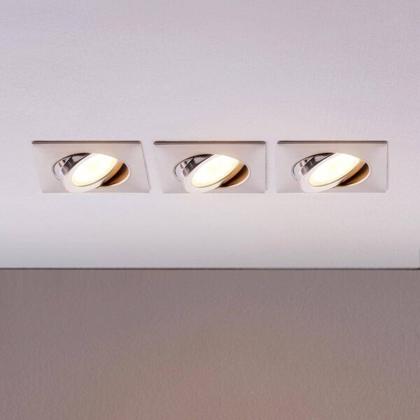 Lindby - Andrej Square LED Spot a Incasso 3 pcs. Nickel Lindby