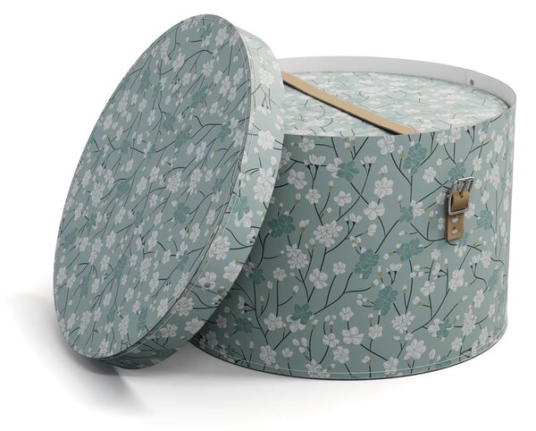 Scatole in set con coperchio verde chiaro in cartone 2 pz ø 37,5x25,5 cm Rut Paper Laminate – Bigso