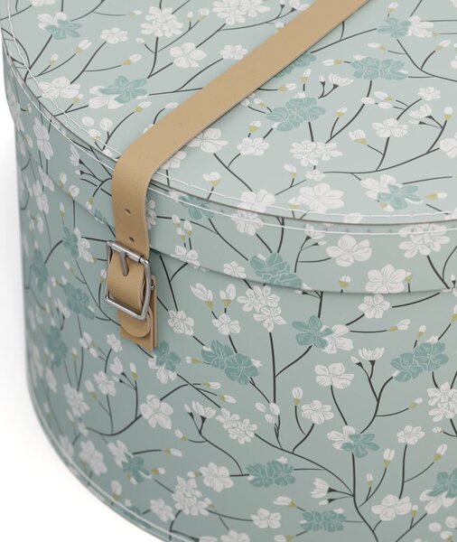 Scatole in set con coperchio verde chiaro in cartone 2 pz ø 37,5x25,5 cm Rut Paper Laminate – Bigso