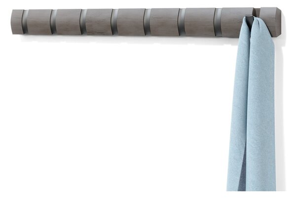 Appendiabiti da parete grigio in legno di pioppo Flip - Umbra