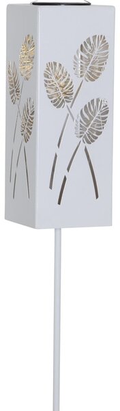 Decorazione a luce solare LED in metallo bianco Albaleaf - Star Trading