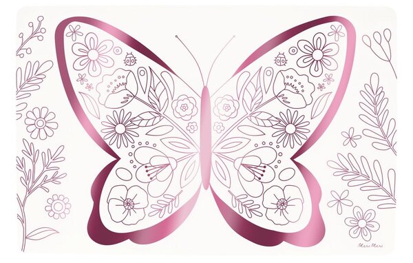 Tovagliette di carta in set da 8 pezzi 28x42,5 cm Butterflies & Flowers - Meri Meri