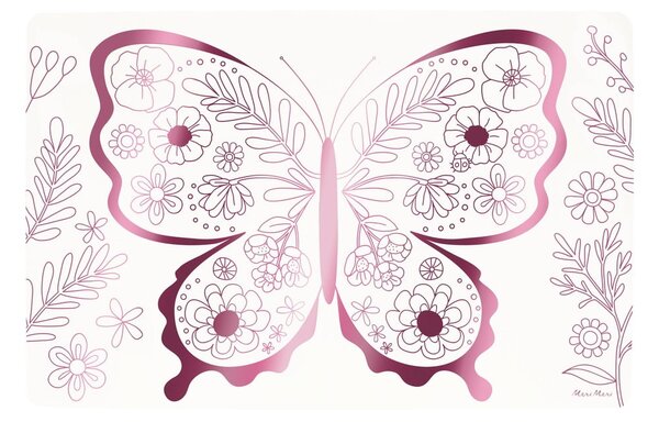 Tovagliette di carta in set da 8 pezzi 28x42,5 cm Butterflies & Flowers - Meri Meri