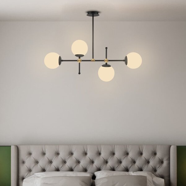 Apparecchio a sospensione nero, altezza 57 cm Kruva - Squid Lighting